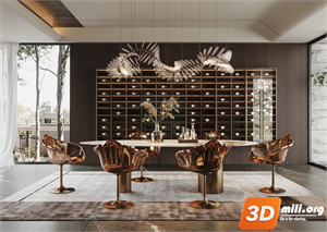 Dining Table Set Skp Files